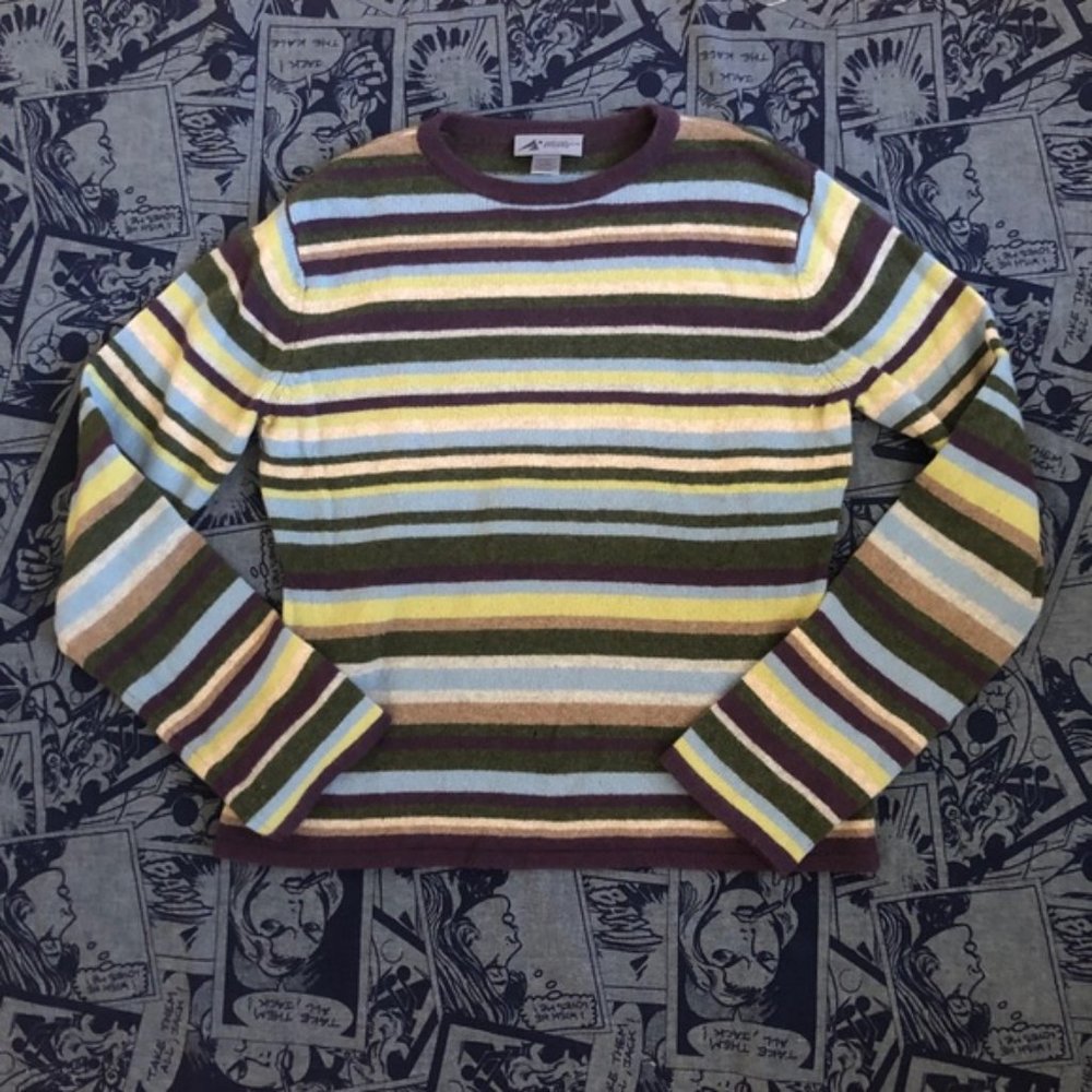 Striped Wool Blend Sweater